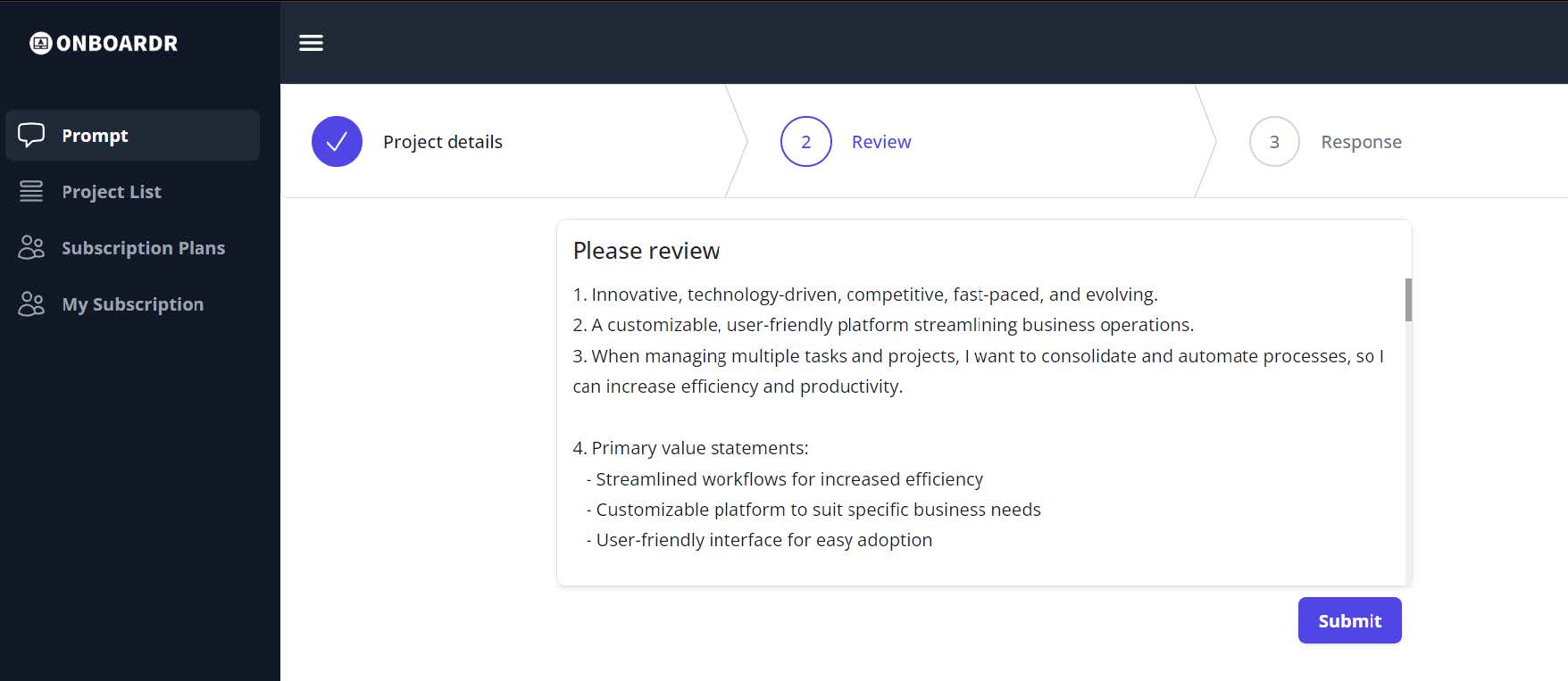 Onboardr screenshot 1