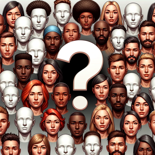 DALL·E 2023-12-21 14.02.36 – An array of various heads, each with different hairstyles and skin tones, representing a wide range of ethnicities and genders. Each head has a smooth