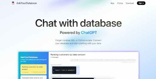 AskYourDatabase: Chat with your database