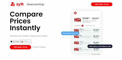 Zyft: Shopping Price Comparison
