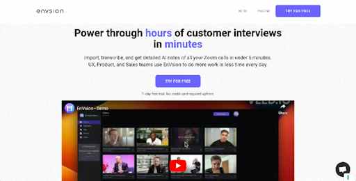 EnVsion AI: Power through hours of customer interviews in minutes