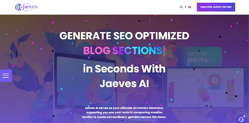 Jaeves AI: Ultimate AI Content Generator for Creative Hurdles