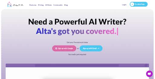 Alta: Powerful AI Writer