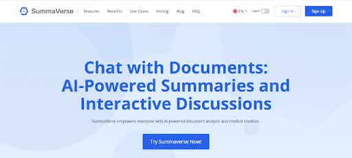 SummaVerse: AI-powered document analysis and chatbot creation