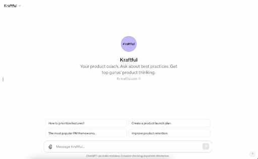 Kraftful GPT: A product coach in your pocket