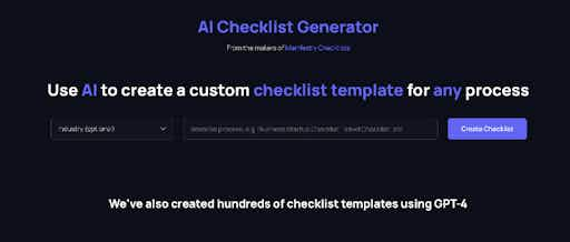 AI Checklistgenerator