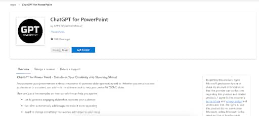 ChatGPT for PowerPoint