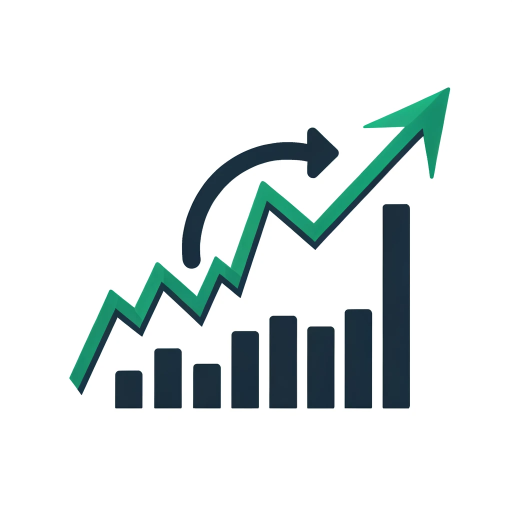 DALL·E 2023-11-09 15.37.12 – A logo design featuring a stock market chart with ascending lines and a prominent green arrow, signifying growth and assistance in investing. The char