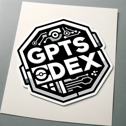 DALL·E 2023-11-12 13.19.05 – die-cut sticker, digital drawing, logo design for ‘GPTs DEX’. The logo should display the text ‘GPTs DEX’ in a large, clear, and bold font, enhancing