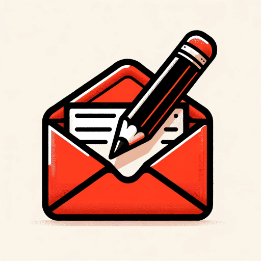 DALL·E 2023-11-11 09.08.02 – A simple, hand-drawn style icon representing an email envelope, with a pencil poised above it, symbolizing the act of writing. The envelope should be