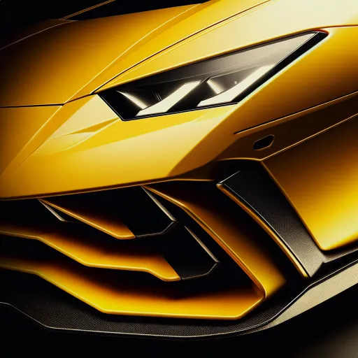 DALL·E 2024-03-13 11.53.41 – Create an ultra-close-up image of a detail from a Lamborghini-inspired car, focusing on a sleek headlight, angular front bumper, and the Lamborghini l