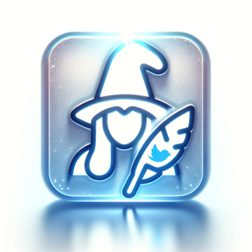 DALL·E 2024-01-08 19.15.48 – Icon design of a simplified witch holding a quill with a Twitter logo. The witch should be stylized and minimalistic, not overly detailed. The quill s (1)