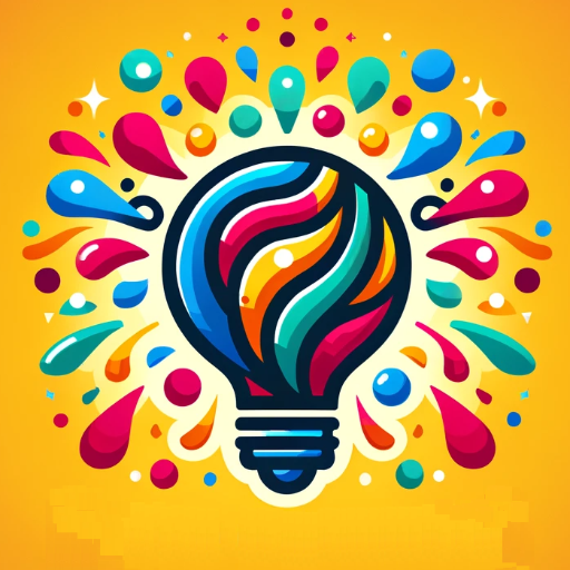 DALL·E 2023-11-11 02.22.43 – A vibrant and colorful vector graphic logo for ‘Logo Creator’, incorporating an abstract representation of a lightbulb to symbolize creativity and int (2)