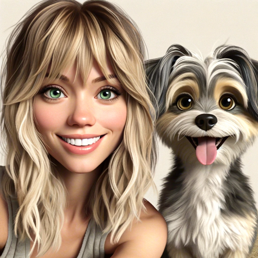 DALL·E 2023-11-13 09.59.21 – Create an image in a Pixar-style 3D animation. The woman in the image has long blonde hair with bangs, styled as before, and bright green eyes. Her sm