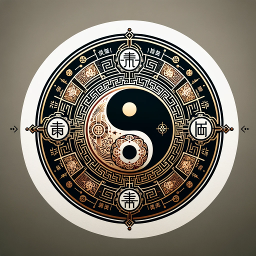 DALL·E 2023-11-11 11.24.59 – A sophisticated logo design combining elements of Chinese metaphysics, divination, I Ching, and Feng Shui. The design should feature a yin-yang symbol