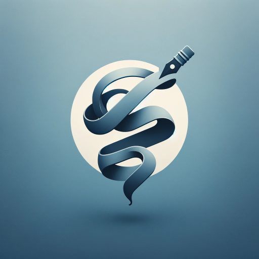 DALL·E 2023-11-13 21.18.06 – An elegant, abstract logo for ‘Prompt Generator’, showcasing a fluid, ribbon-like form that twists to resemble both a pen and a digital cursor, agains