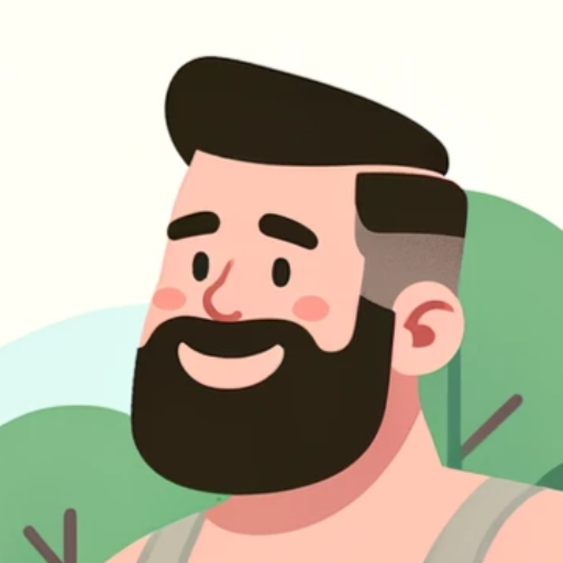 DALL·E 2023-11-15 23.59.39 – Illustration of a slightly chubby and beefy dad enjoying a workout by running in a park. The setting includes trees, benches, a few people, and some d (1)