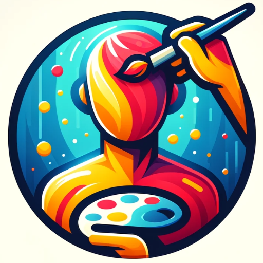 DALL·E 2023-11-21 21.05.58 – Beautiful Circle app icon for Artistic Character Creator, showcasing a digital paintbrush creating a vibrant, stylized character, symbolizing the arti