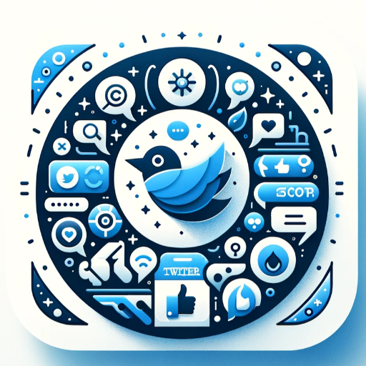 DALL·E 2023-11-23 21.46.17 – Beautiful Circle app icon for ‘Engaging Tweet’, featuring a social media and communication theme. The design includes elements that symbolize Twitter