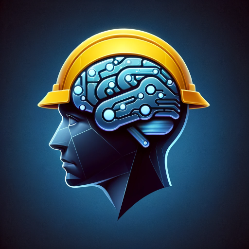 DALL·E 2024-01-11 12.01.57 – A second iteration of a digital, stylized human brain wearing a yellow construction hard hat, ideal for a logo. This version emphasizes a more refined