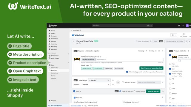 WriteText.ai for Shopify